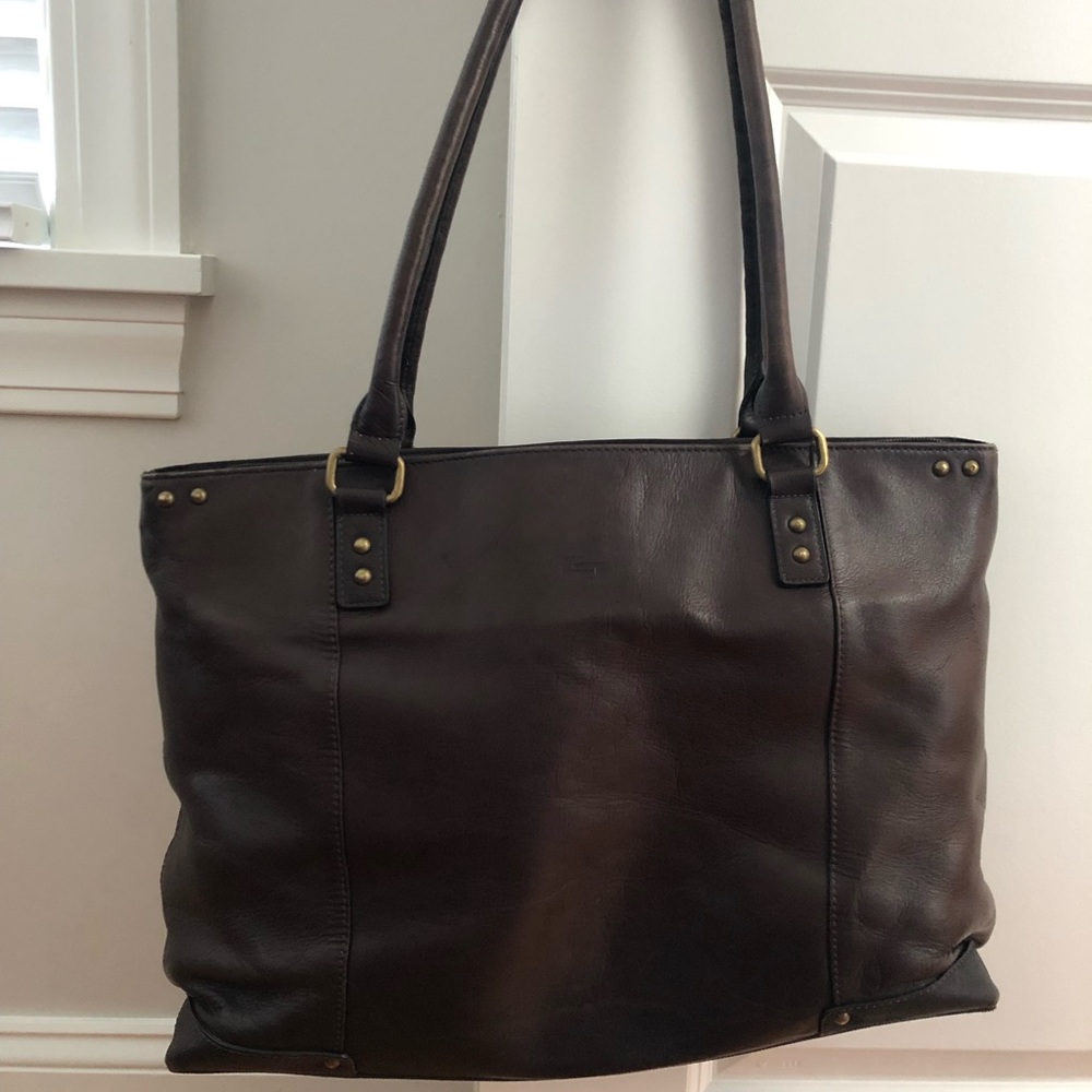 Solo Jay genuine leather 15.6 inch laptop tote bag